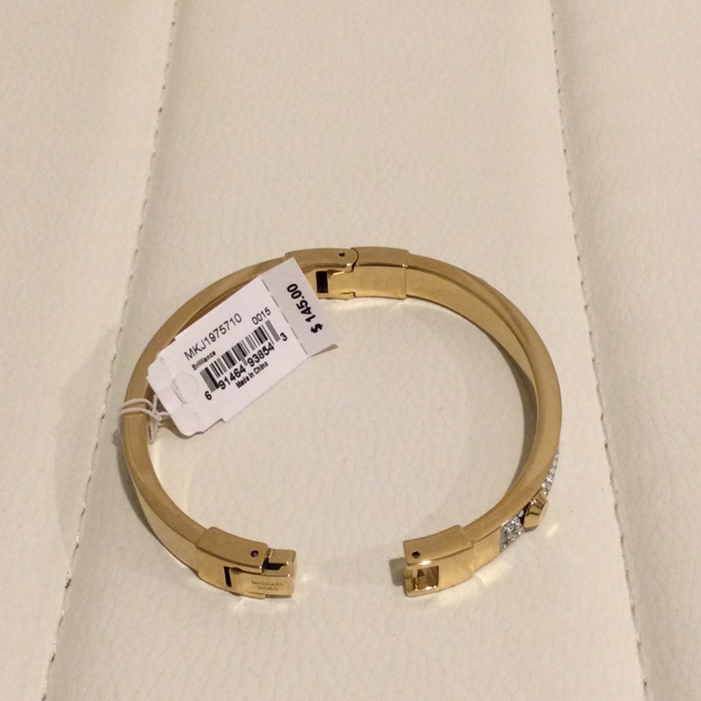 NWT Michael Kors Gold Tone Pave Bracelet - Picture 11 of 16